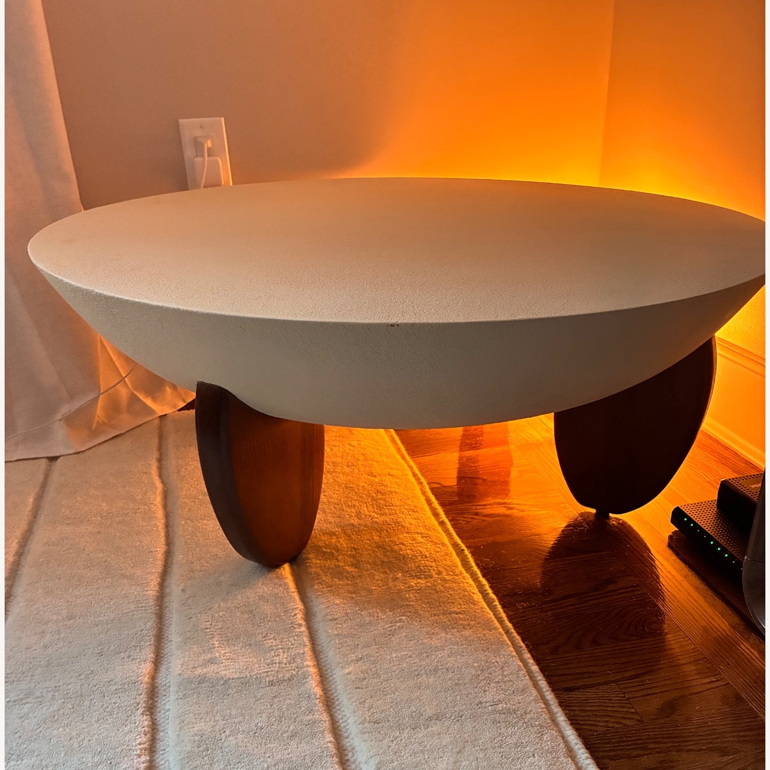 Concrete and Walnut Wood CoffeeTable  - image-2