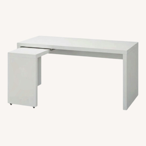Used IKEA White Wood Desk for sale on AptDeco