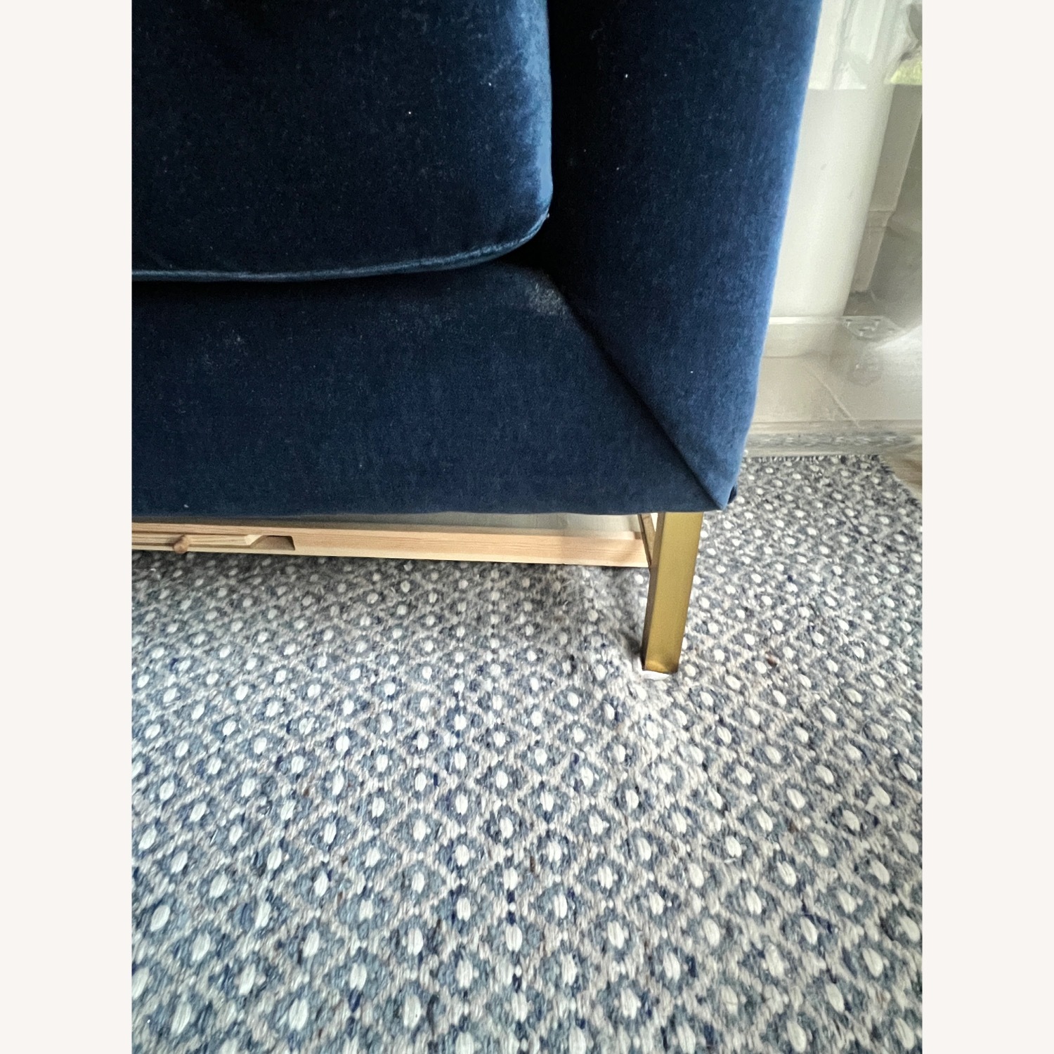 Benson Blue Velvet 3+ Seater Sofa - image-4