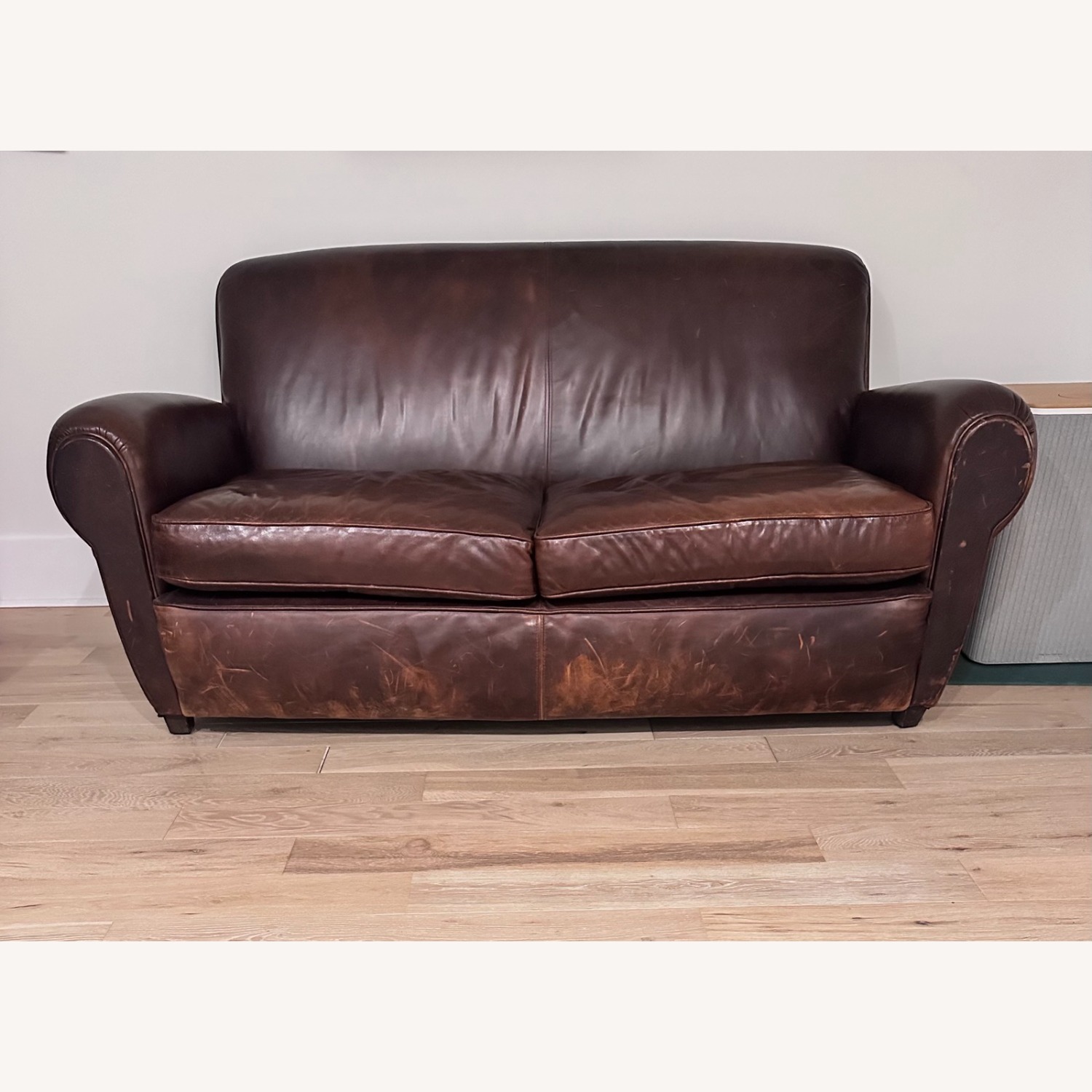 Restoration Hardware Dark Brown 2 Seater Sofa - image-3