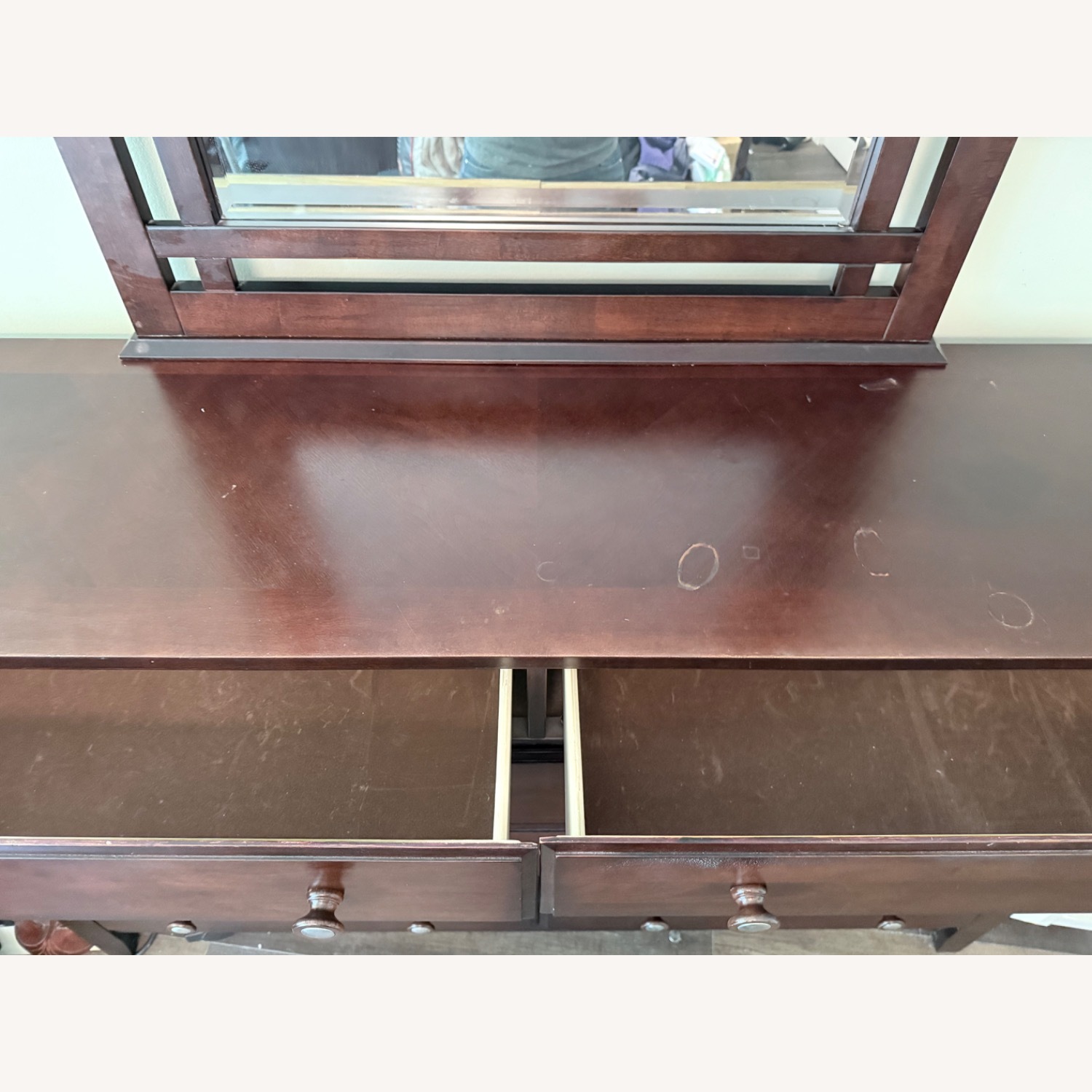 Bob's Discount 8 Drawer Dark Brown Dresser with Mirror - image-3