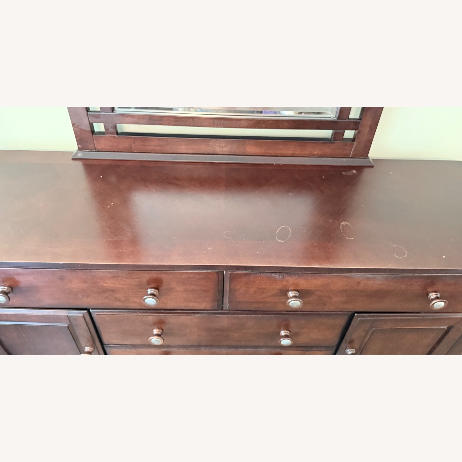 Bob's Discount 8 Drawer Dark Brown Dresser with Mirror - image-2