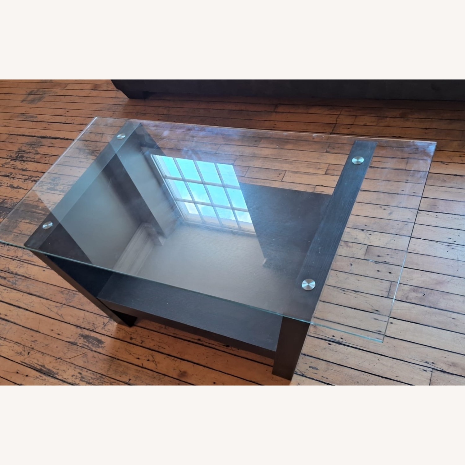 Black Glass Coffee Table - image-1