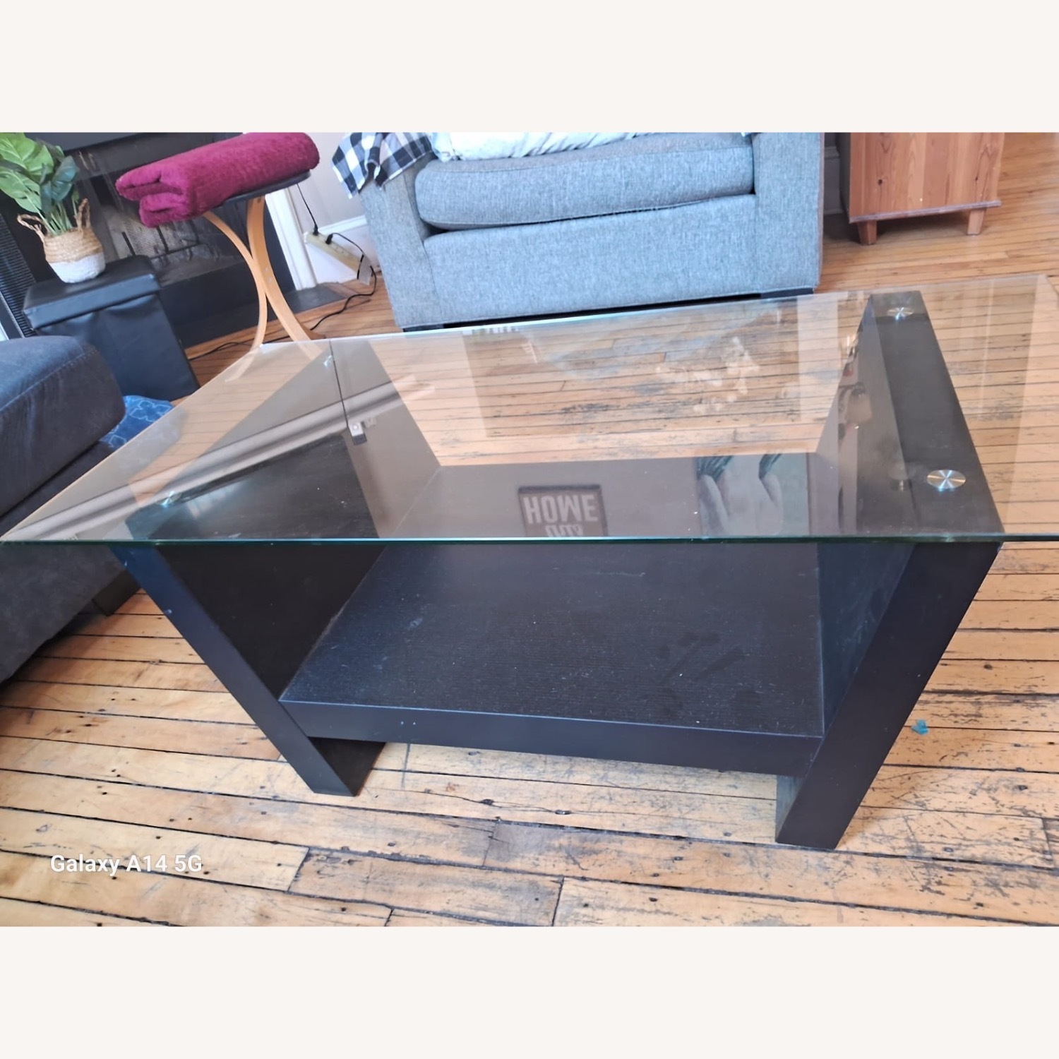 Black Glass Coffee Table - image-3