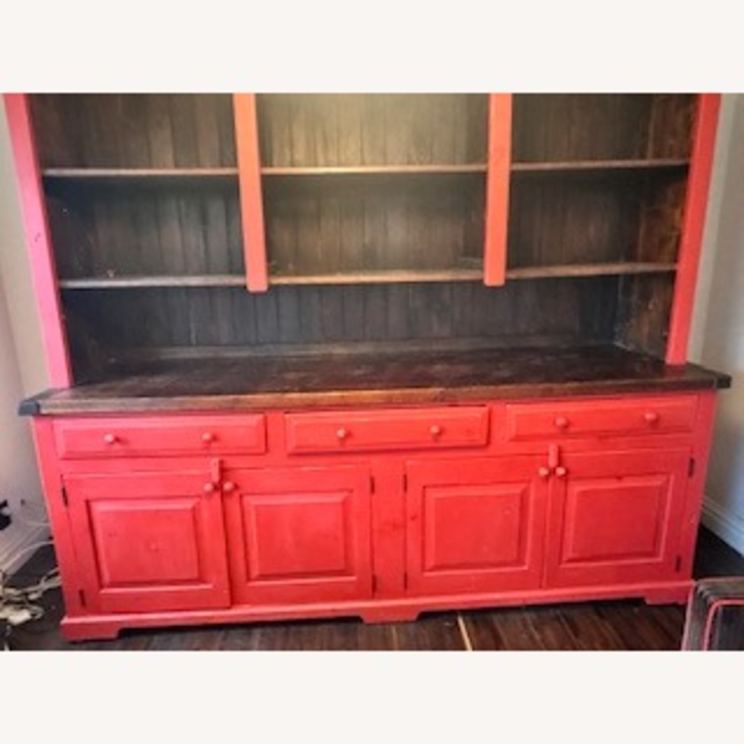  Wood Cabinet/Hutch/Sideboard-Red - image-6