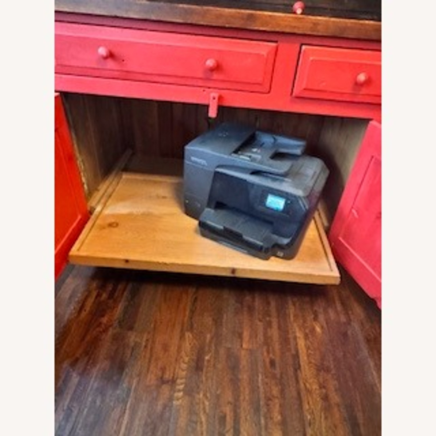 Wood Cabinet/Hutch/Sideboard-Red - image-1