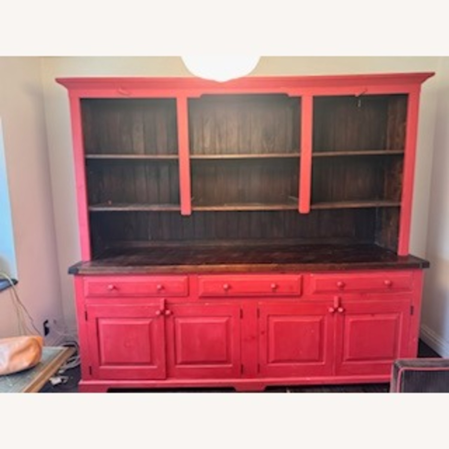  Wood Cabinet/Hutch/Sideboard-Red - image-5