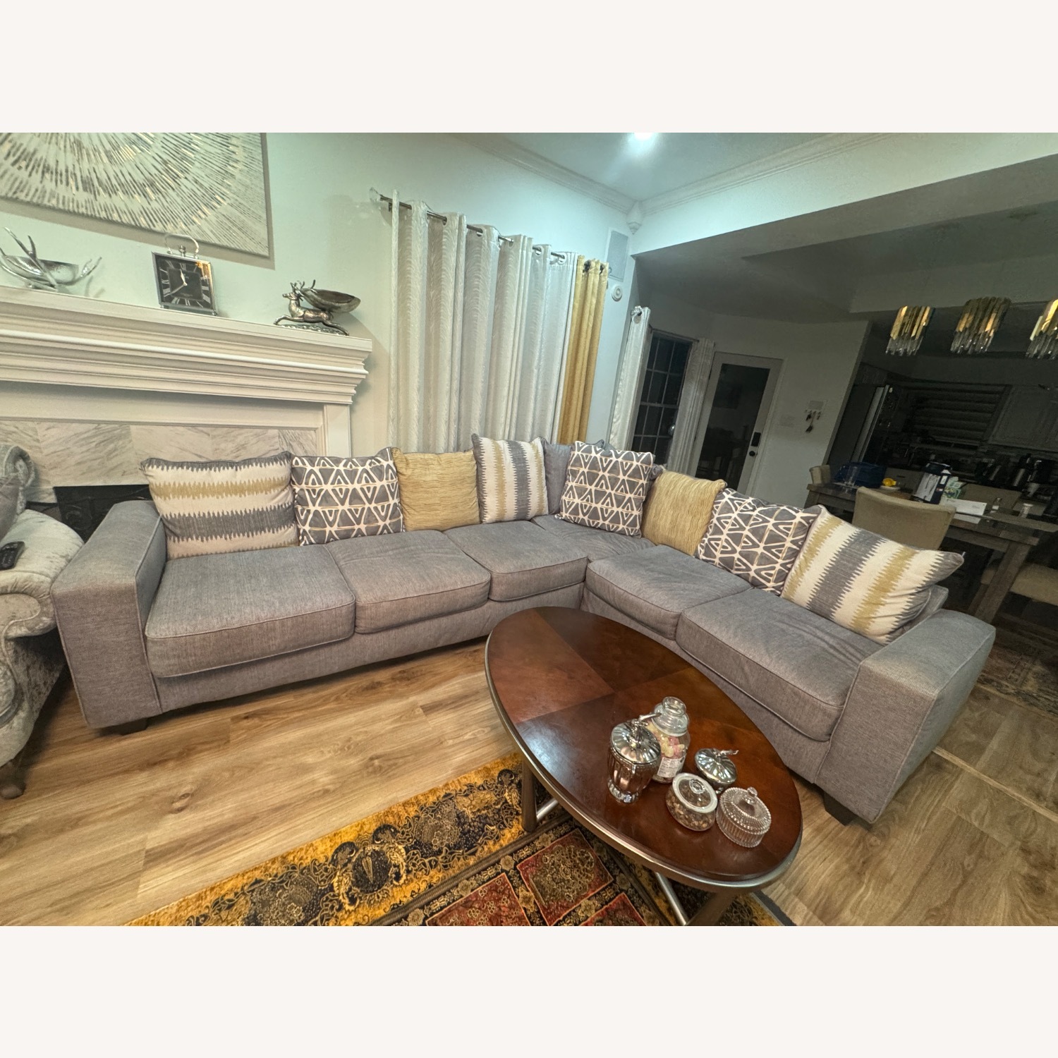 Rooms To Go  Dark Gray 2 Piece Sectional - image-1