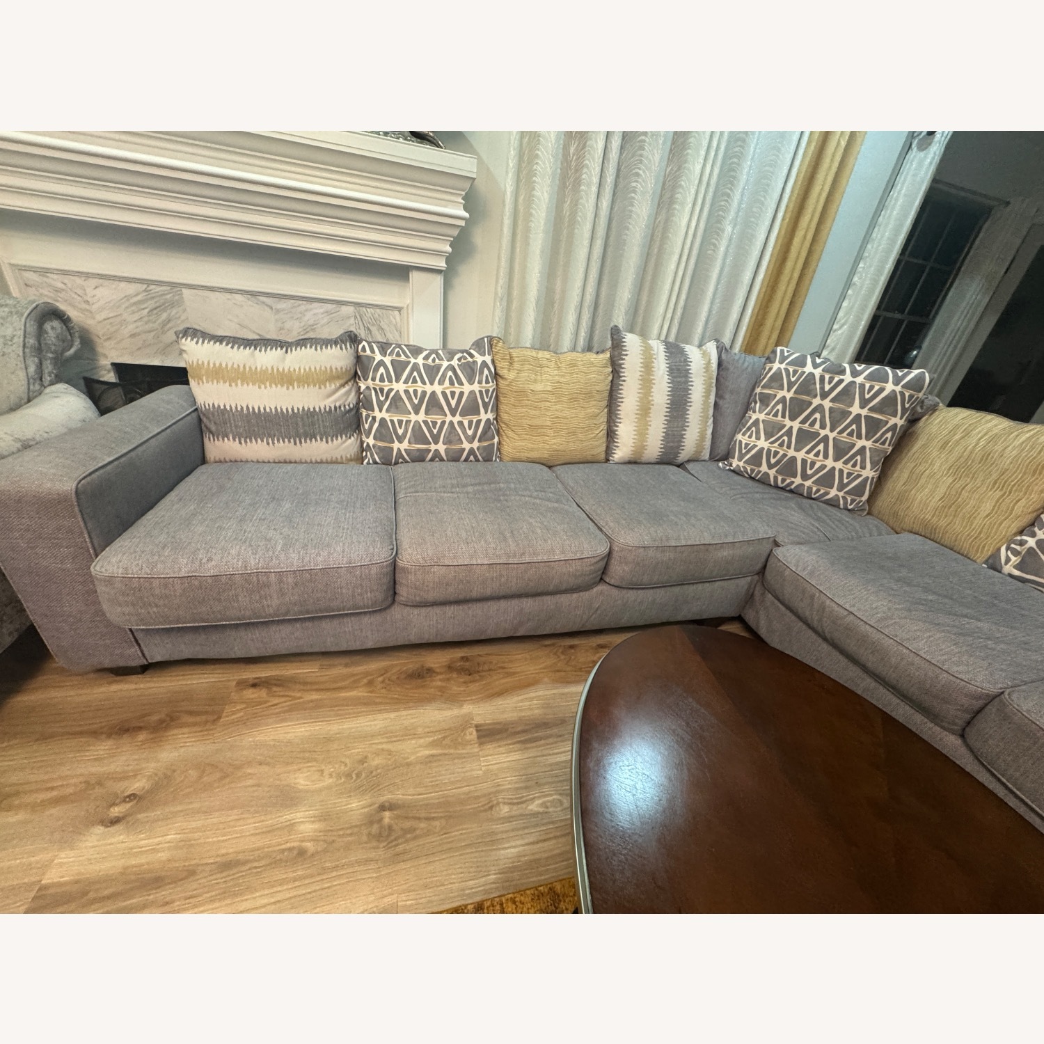 Rooms To Go  Dark Gray 2 Piece Sectional - image-3