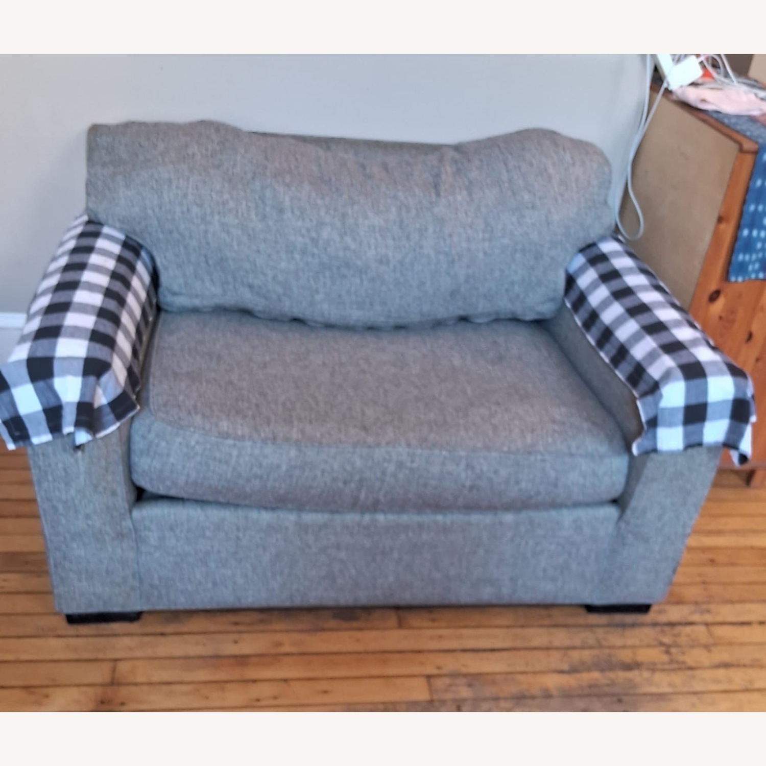 Gray Loveseat - image-1