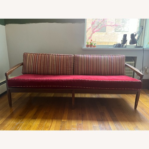 Used Vintage/Antique Dark Brown Wooden Loveseat/Bench for sale on AptDeco