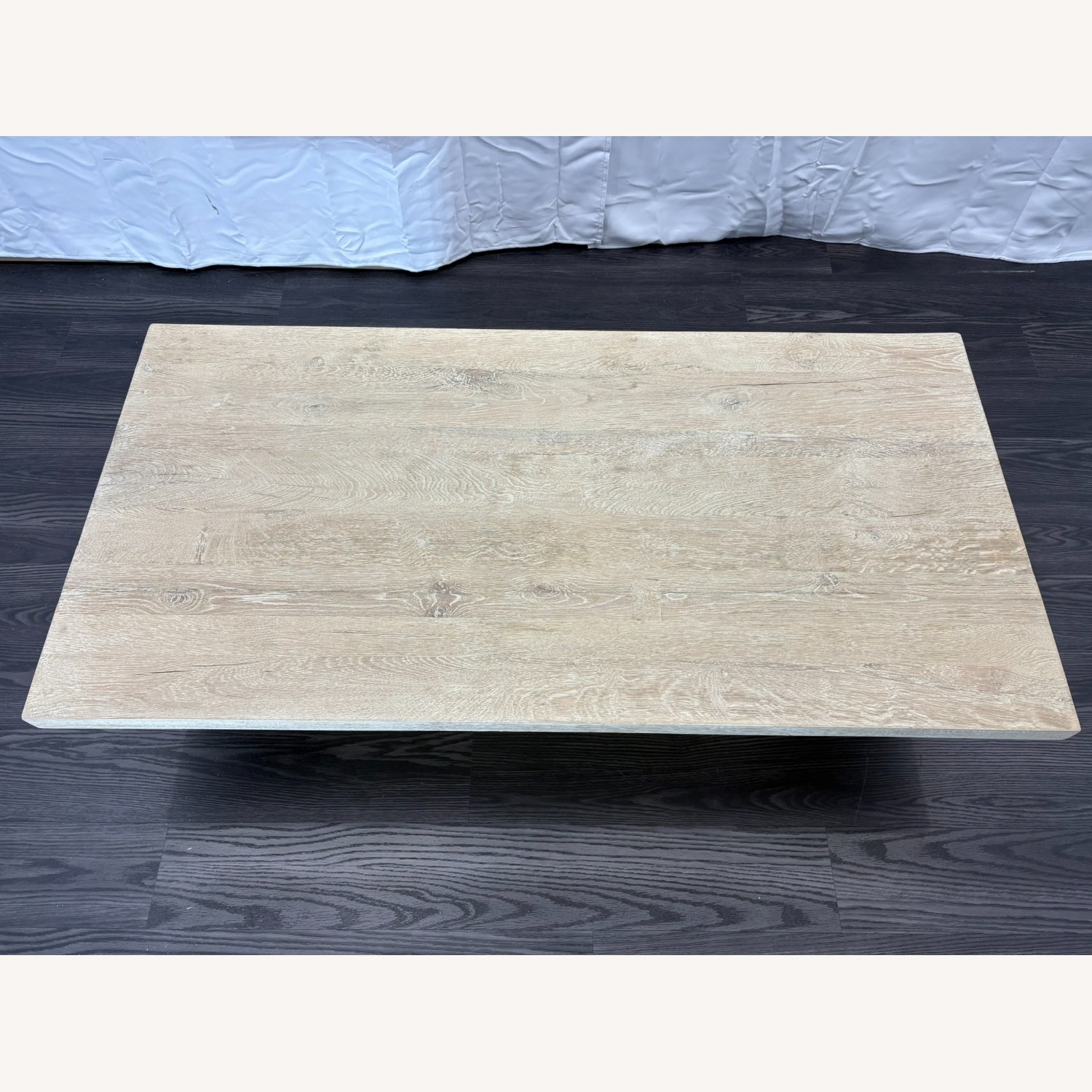 Restoration Hardware Reclaimed Oak Reeded Plinth Coffee Table - image-5