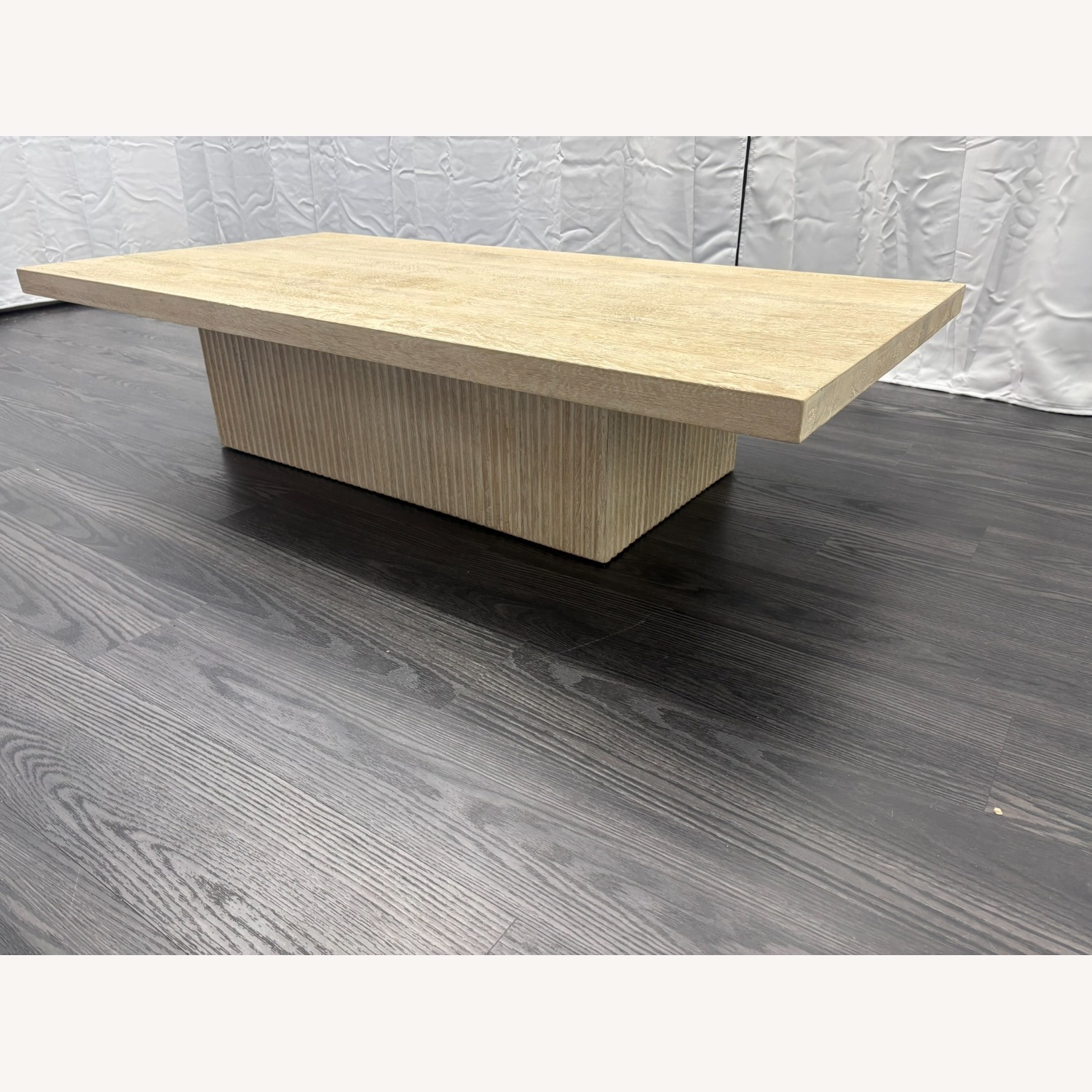 Restoration Hardware Reclaimed Oak Reeded Plinth Coffee Table - image-17