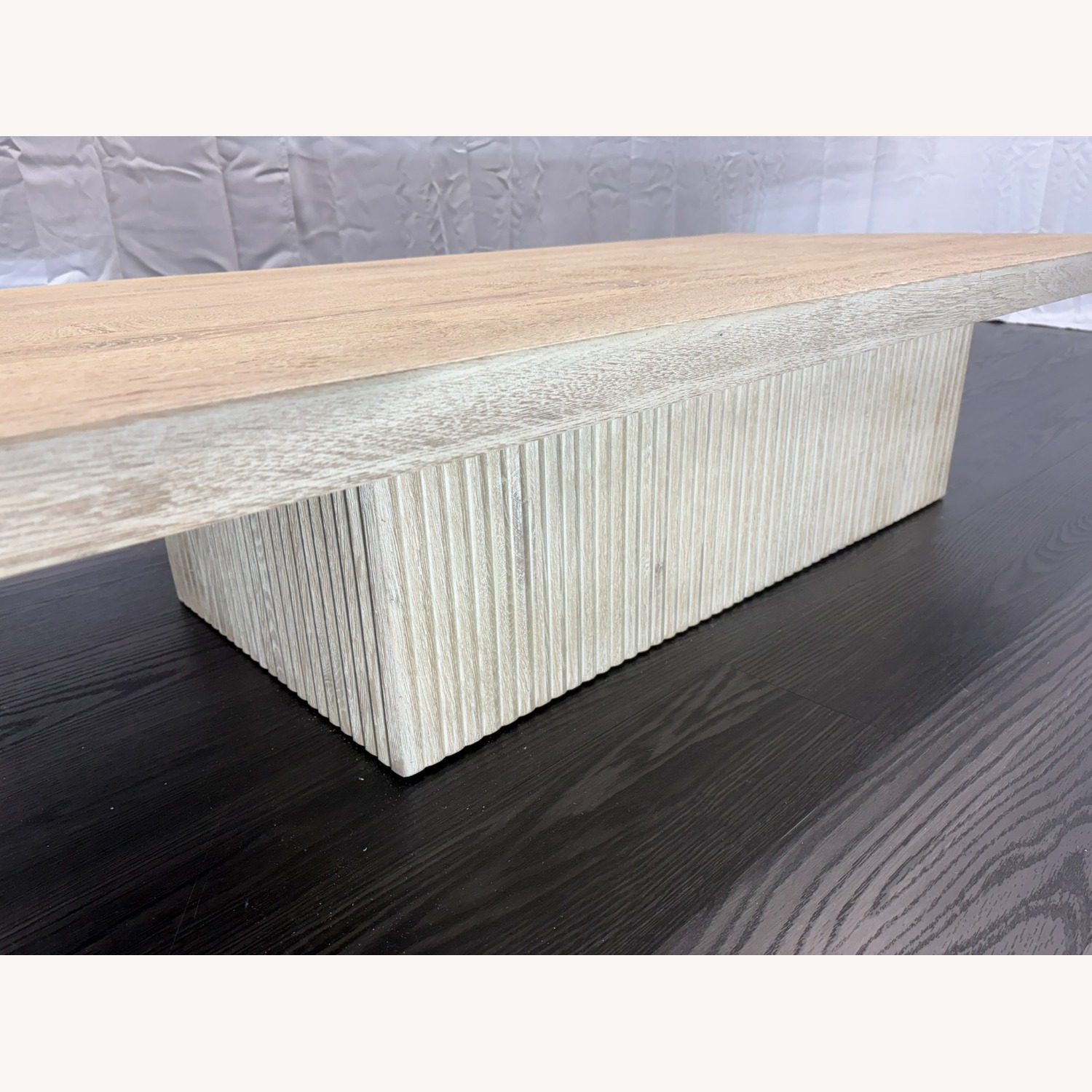 Restoration Hardware Reclaimed Oak Reeded Plinth Coffee Table - image-16