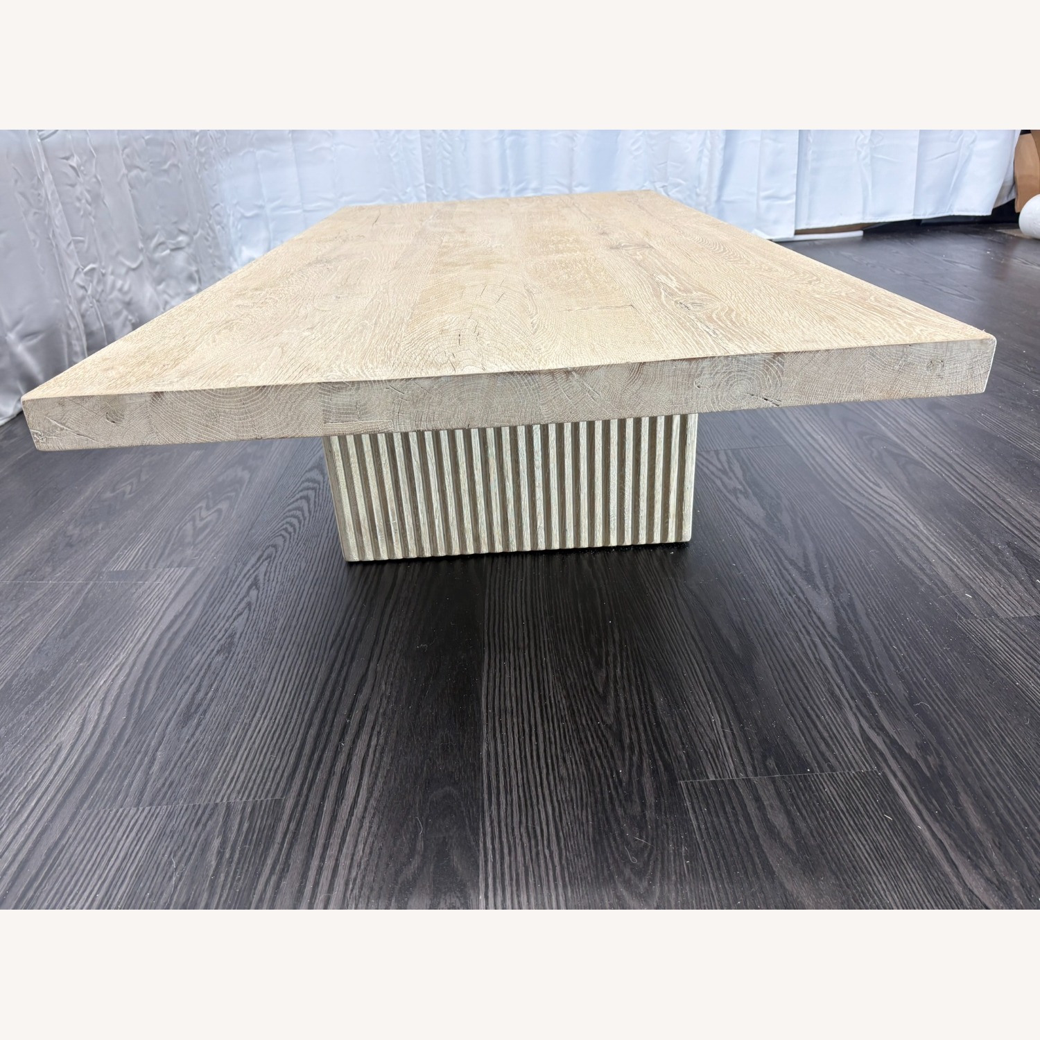 Restoration Hardware Reclaimed Oak Reeded Plinth Coffee Table - image-12