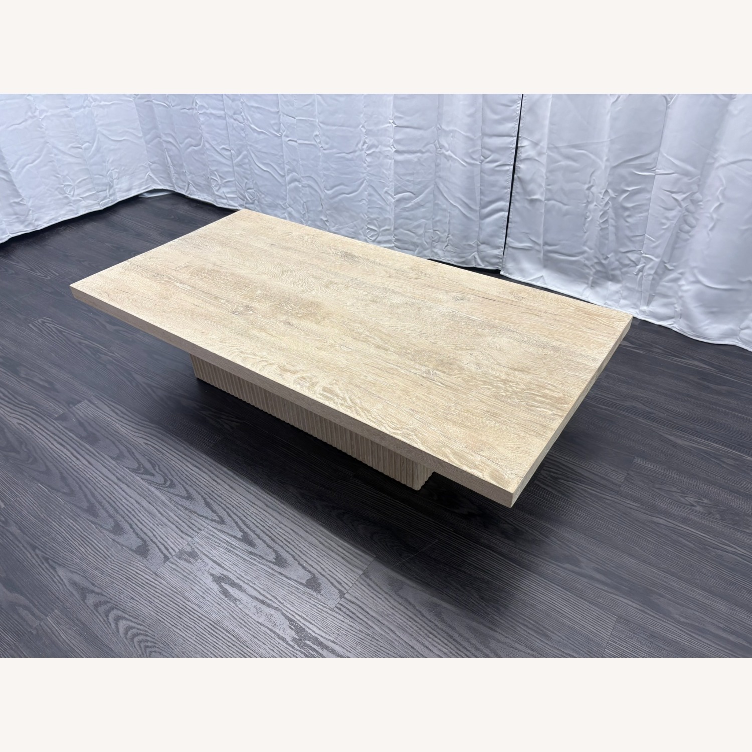 Restoration Hardware Reclaimed Oak Reeded Plinth Coffee Table - image-13