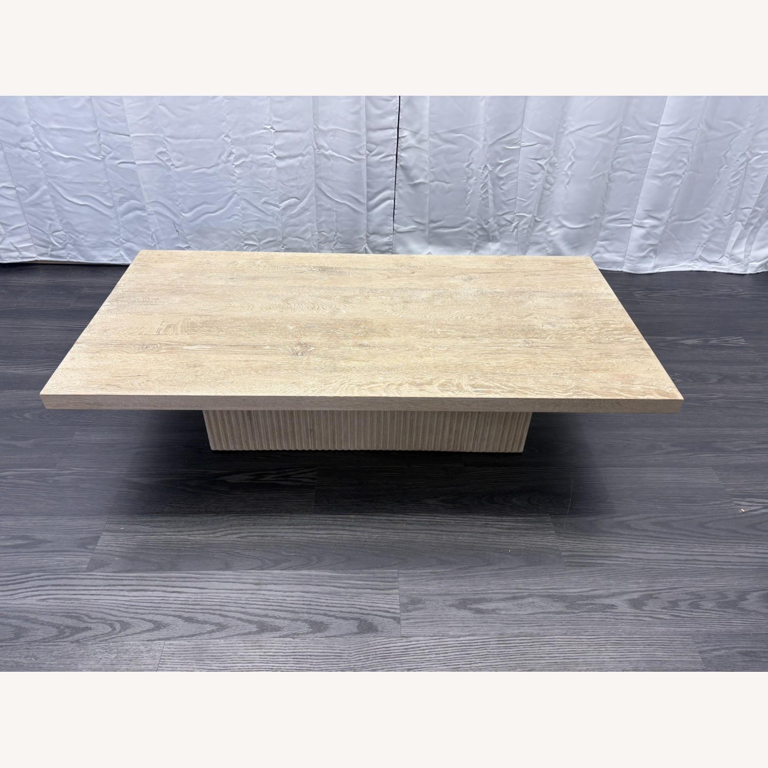 Restoration Hardware Reclaimed Oak Reeded Plinth Coffee Table - image-20