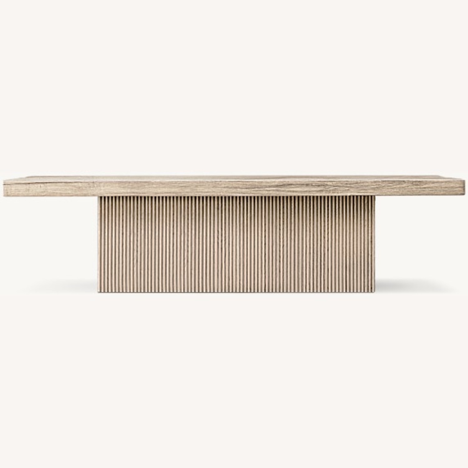 Restoration Hardware Reclaimed Oak Reeded Plinth Coffee Table - image-1