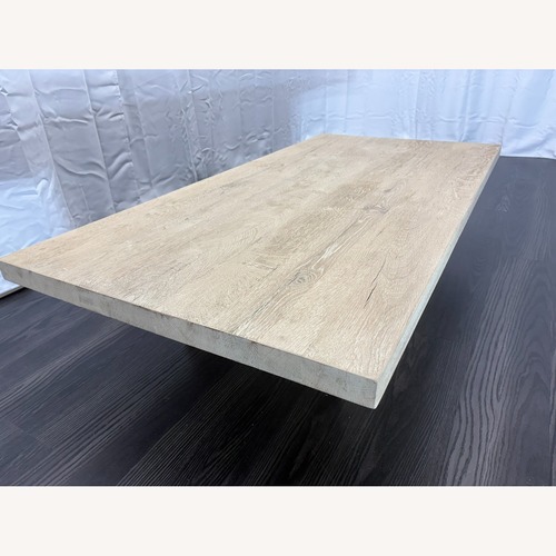 Used Restoration Hardware Reclaimed Oak Reeded Plinth Coffee Table for sale on AptDeco