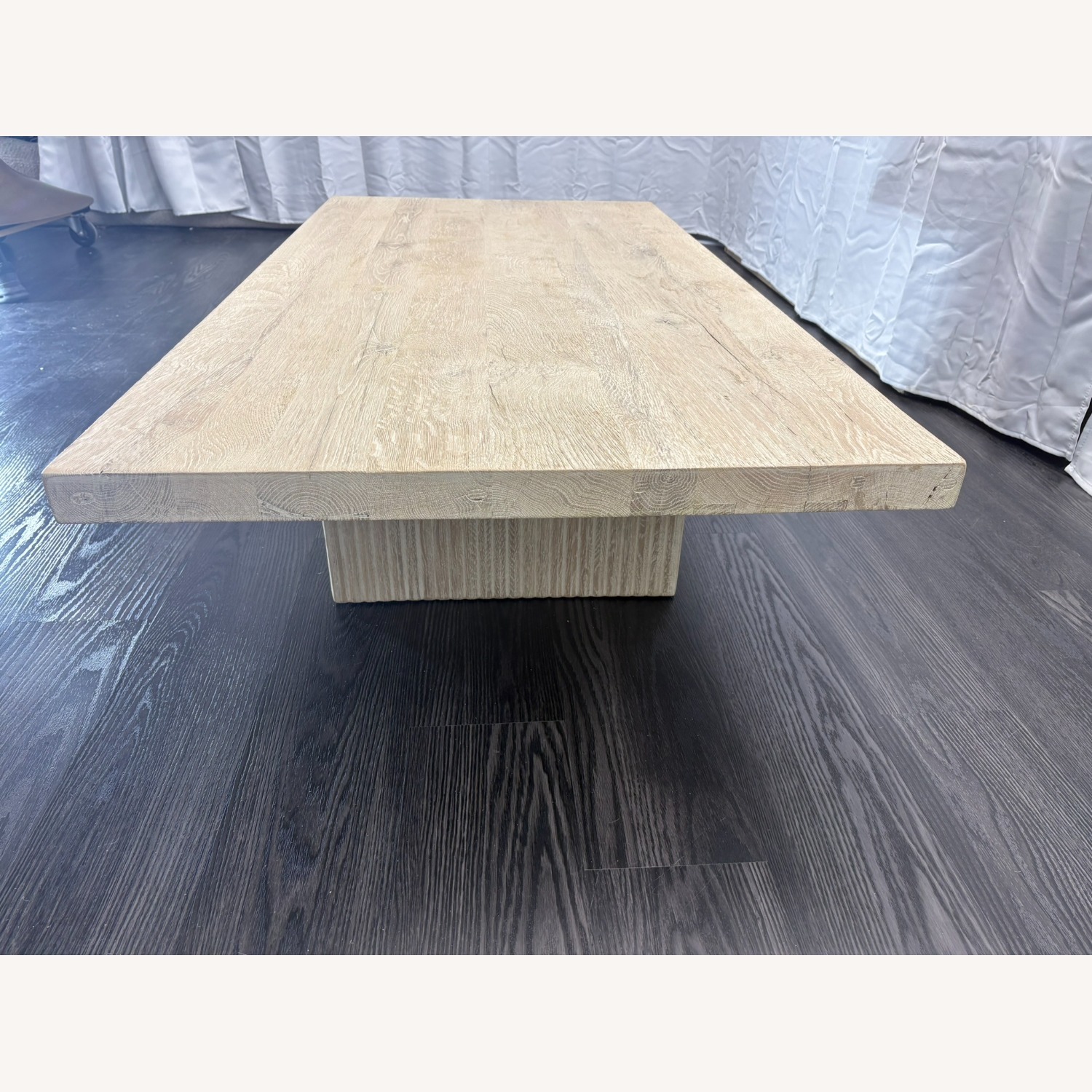 Restoration Hardware Reclaimed Oak Reeded Plinth Coffee Table - image-22