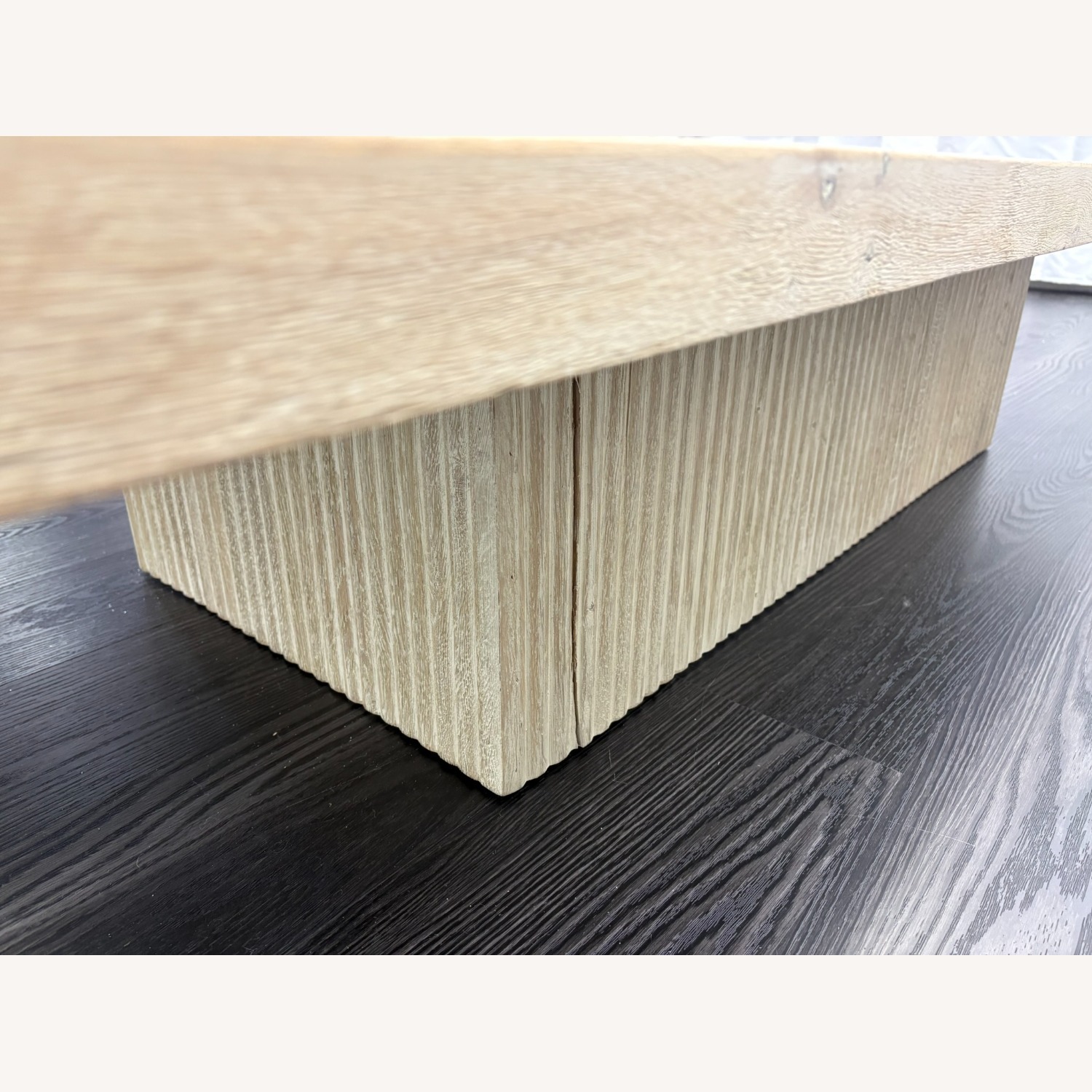 Restoration Hardware Reclaimed Oak Reeded Plinth Coffee Table - image-8