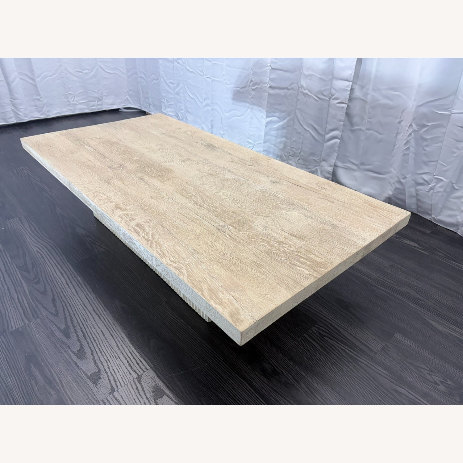 Restoration Hardware Reclaimed Oak Reeded Plinth Coffee Table - image-7
