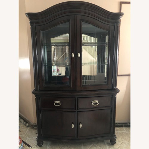 Used Bob's Discount Furniture Dark Brown Sideboard for sale on AptDeco