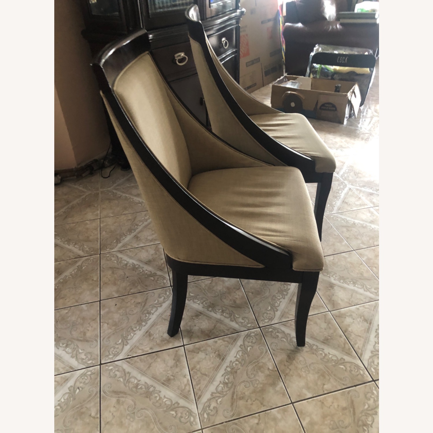 Bob's Discount Furniture Dark Brown Dining Chairs - image-2