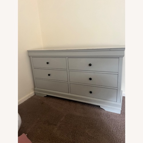 Used Wayfair Jorstad Gray Dresser for sale on AptDeco