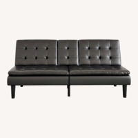 Walmart Black Faux Leather Futon