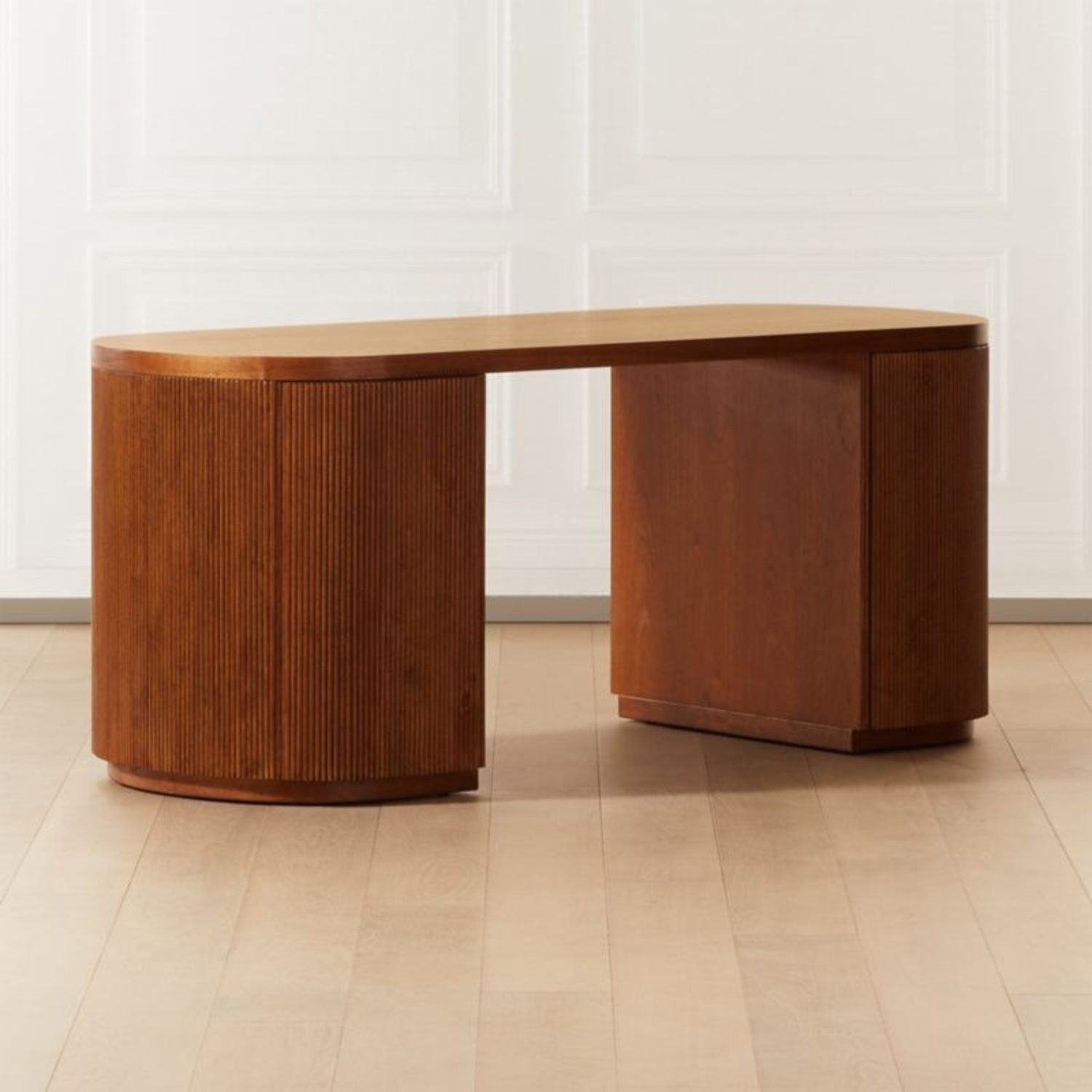 CB2 Dark Brown Wood Desk - image-7