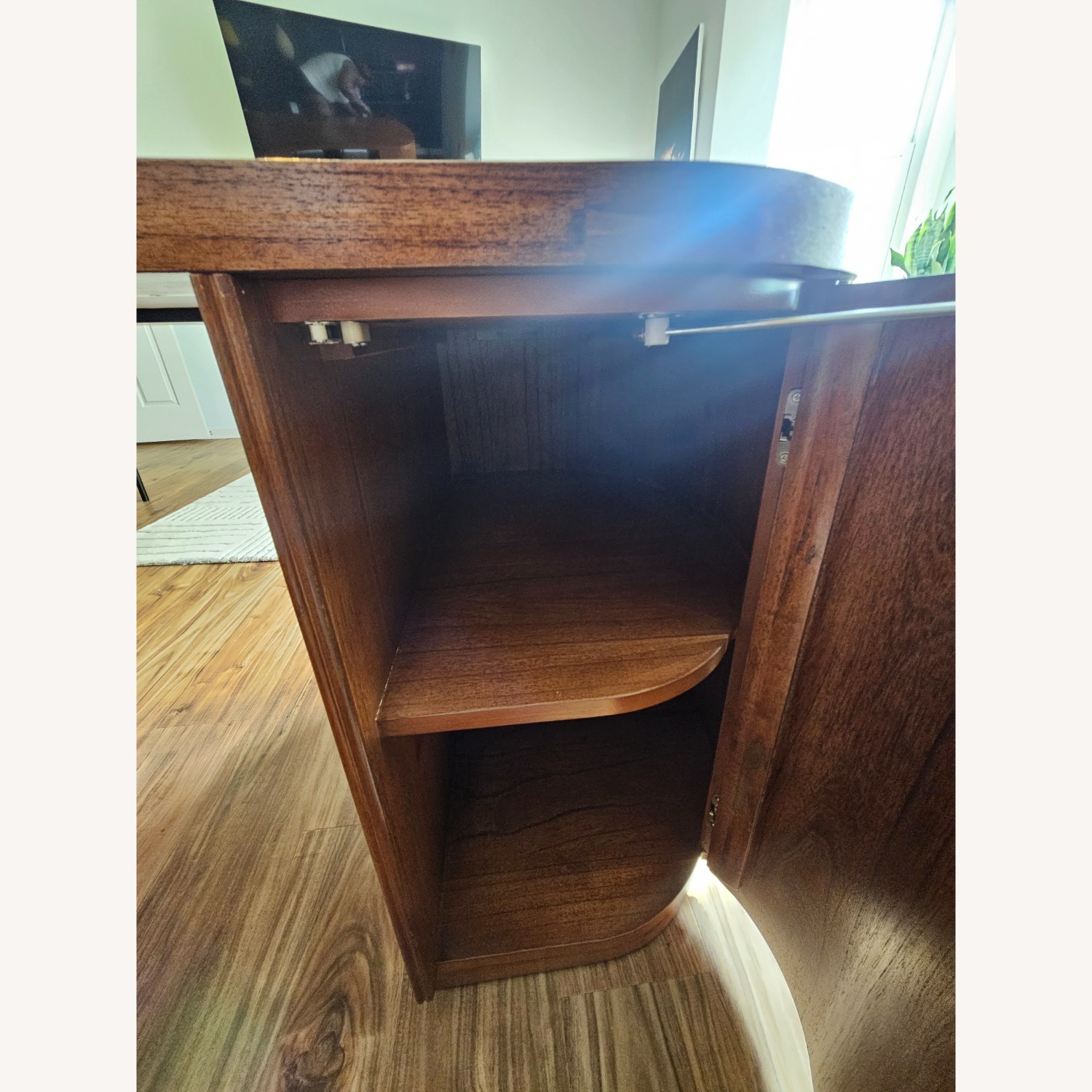 CB2 Dark Brown Wood Desk - image-6