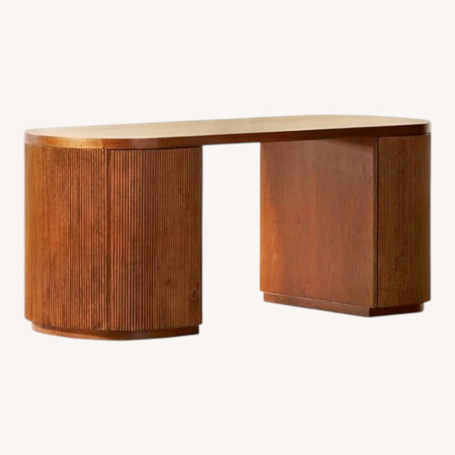 Used CB2 Dark Brown Wood Desk for sale on AptDeco
