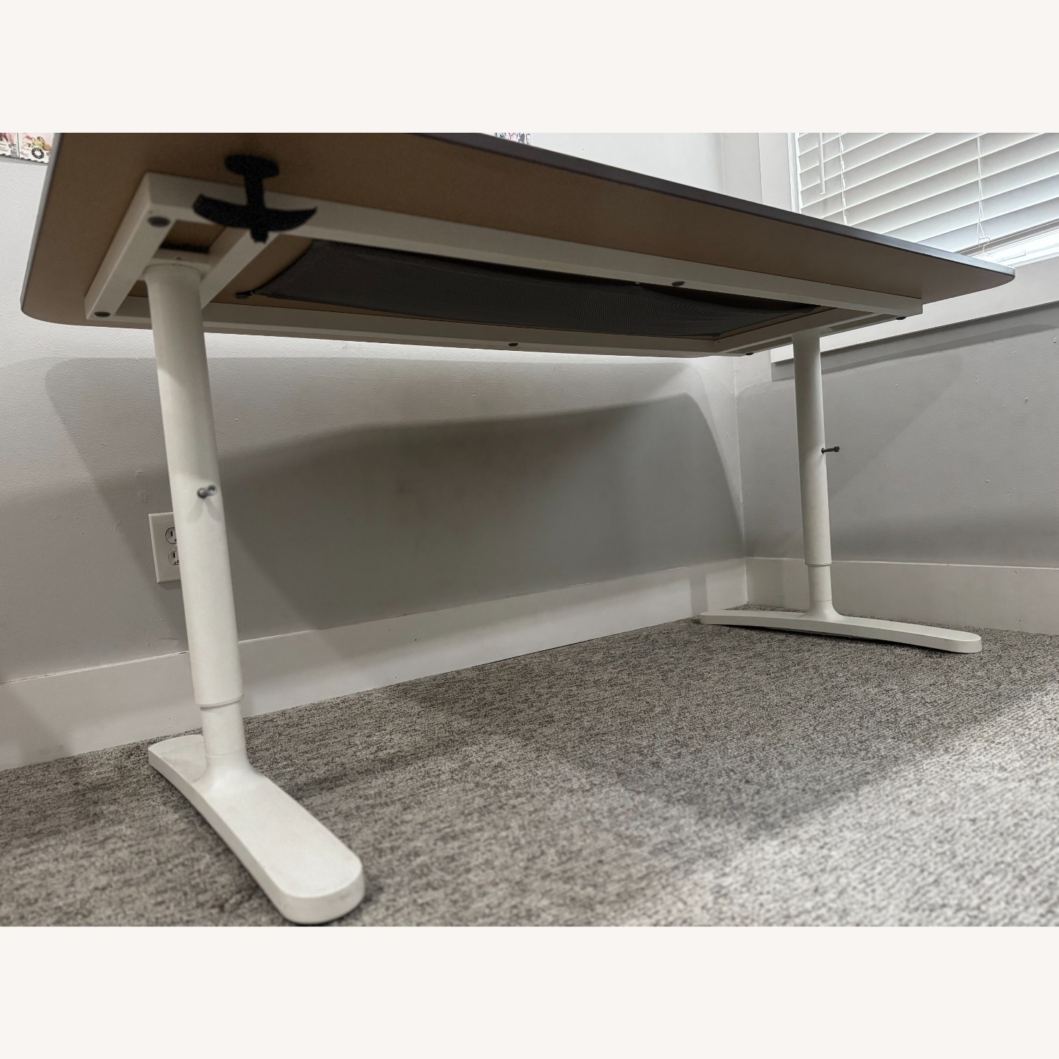 IKEA Mittzon Desk Walnut Veneer Wood Desk - image-3