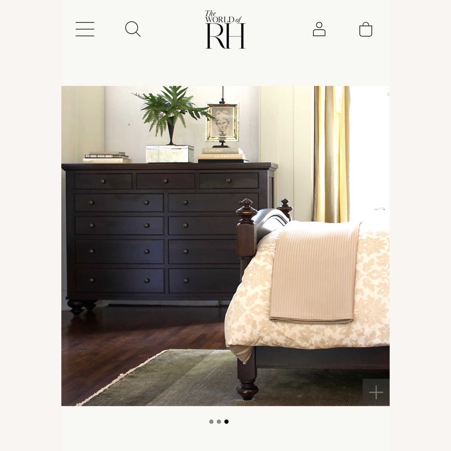 Restoration Hardware Dark Brown Wood Dresser - image-7