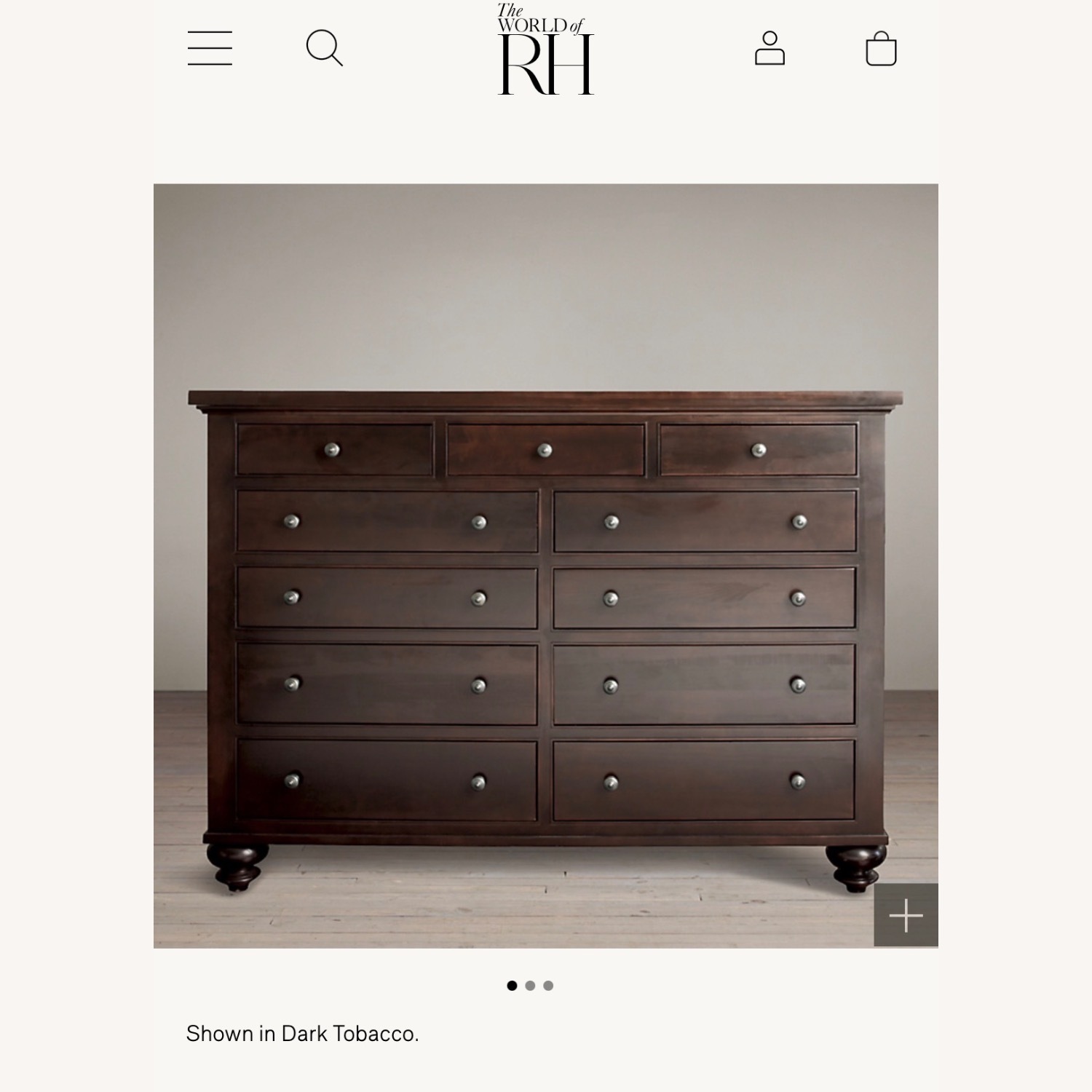 Restoration Hardware Dark Brown Wood Dresser - image-6