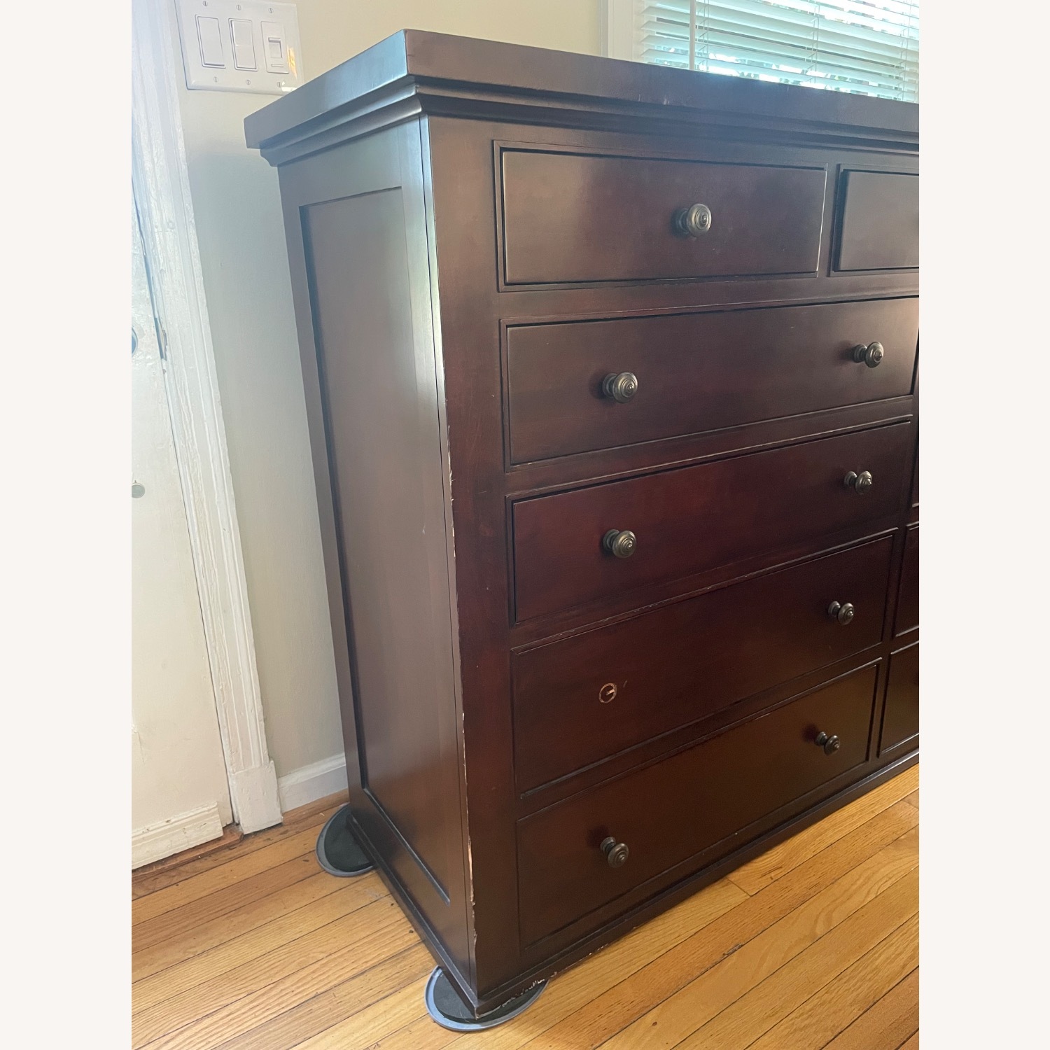 Restoration Hardware Dark Brown Wood Dresser - image-3