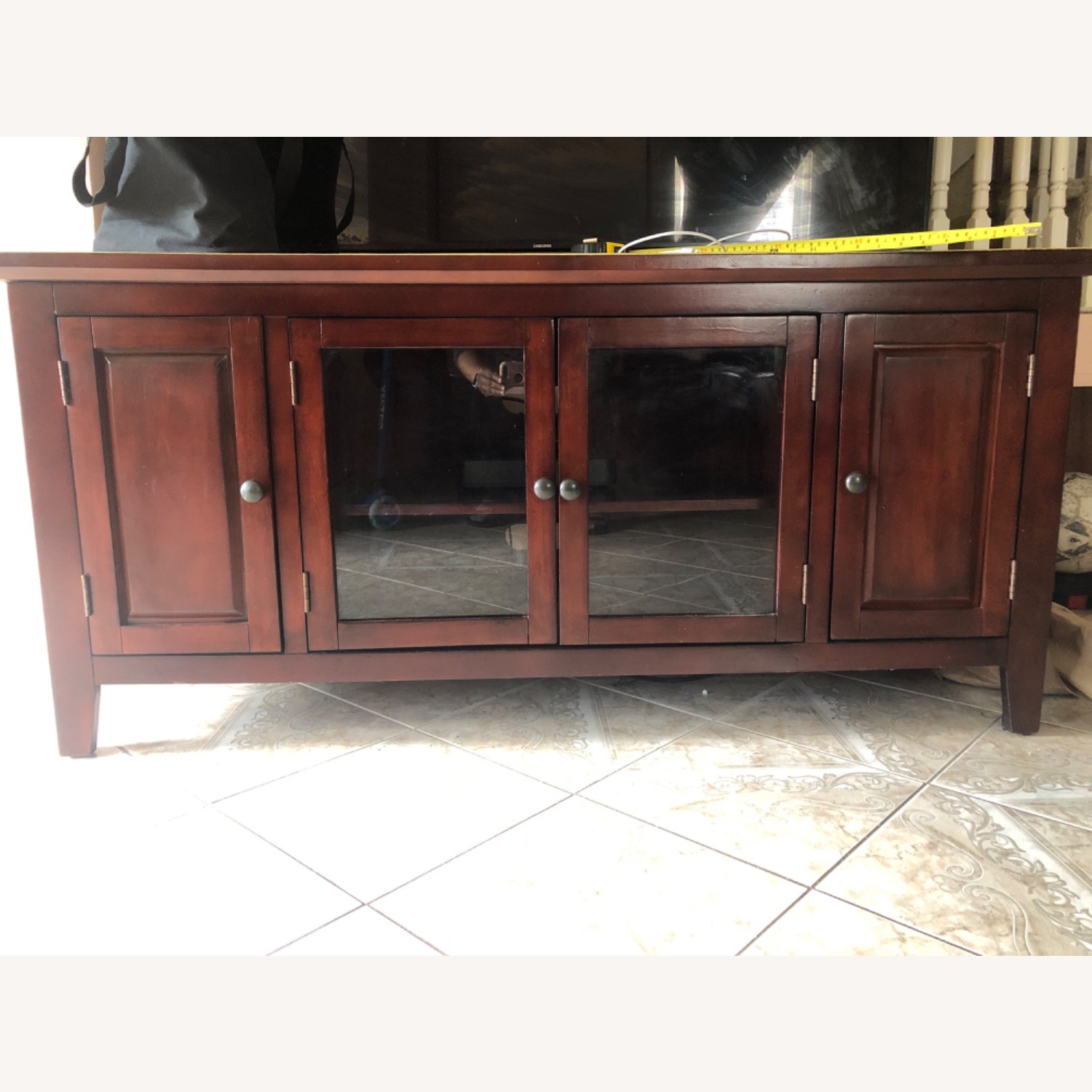 Console TV Stand in Dark cherry  - image-1
