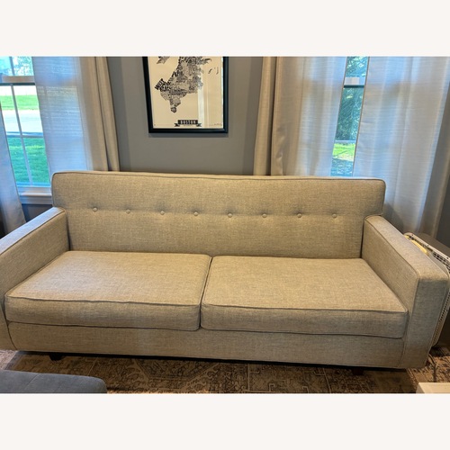 Used Boston Interiors Light Gray Fabric 2 Seater Sofa for sale on AptDeco