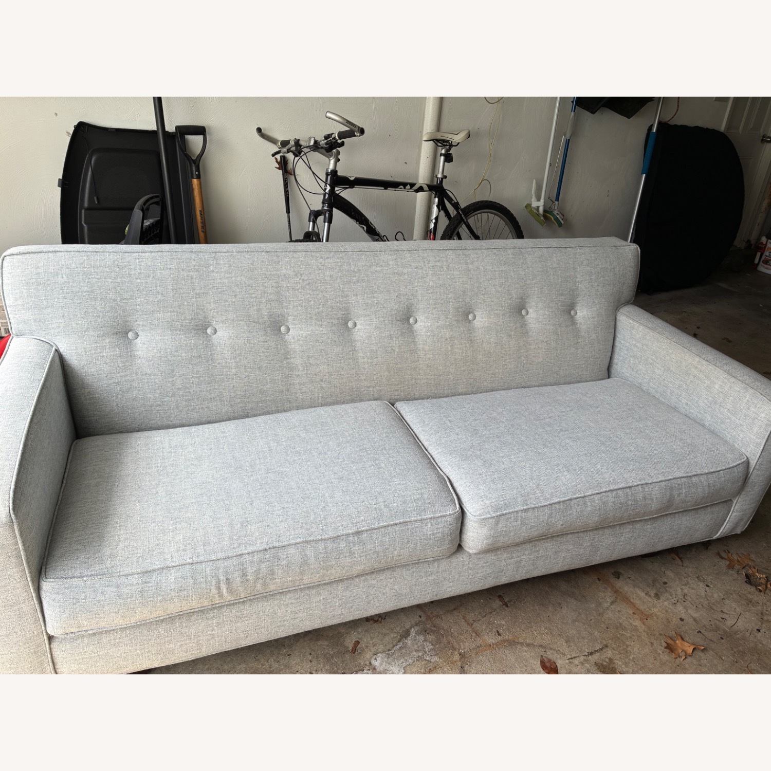 Boston Interiors Light Gray Fabric 2 Seater Sofa - image-2