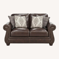 Raymour & Flanigan Dark Brown 2 Seater Sofa