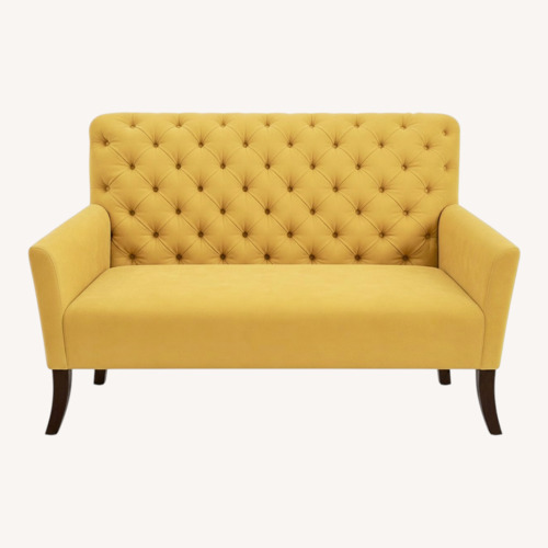 Used West Elm Elton Settee Yellow Loveseat for sale on AptDeco