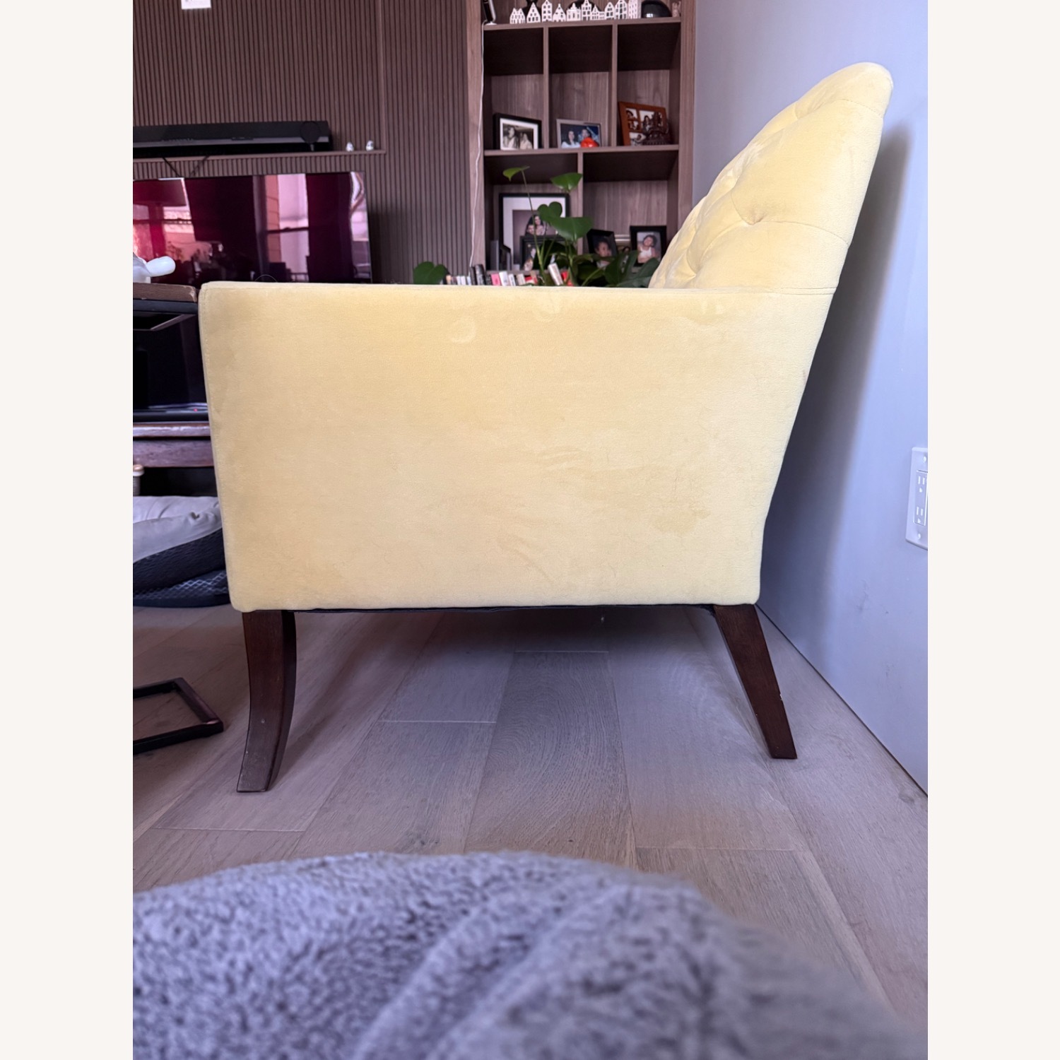 West Elm Elton Settee Yellow Loveseat - image-3