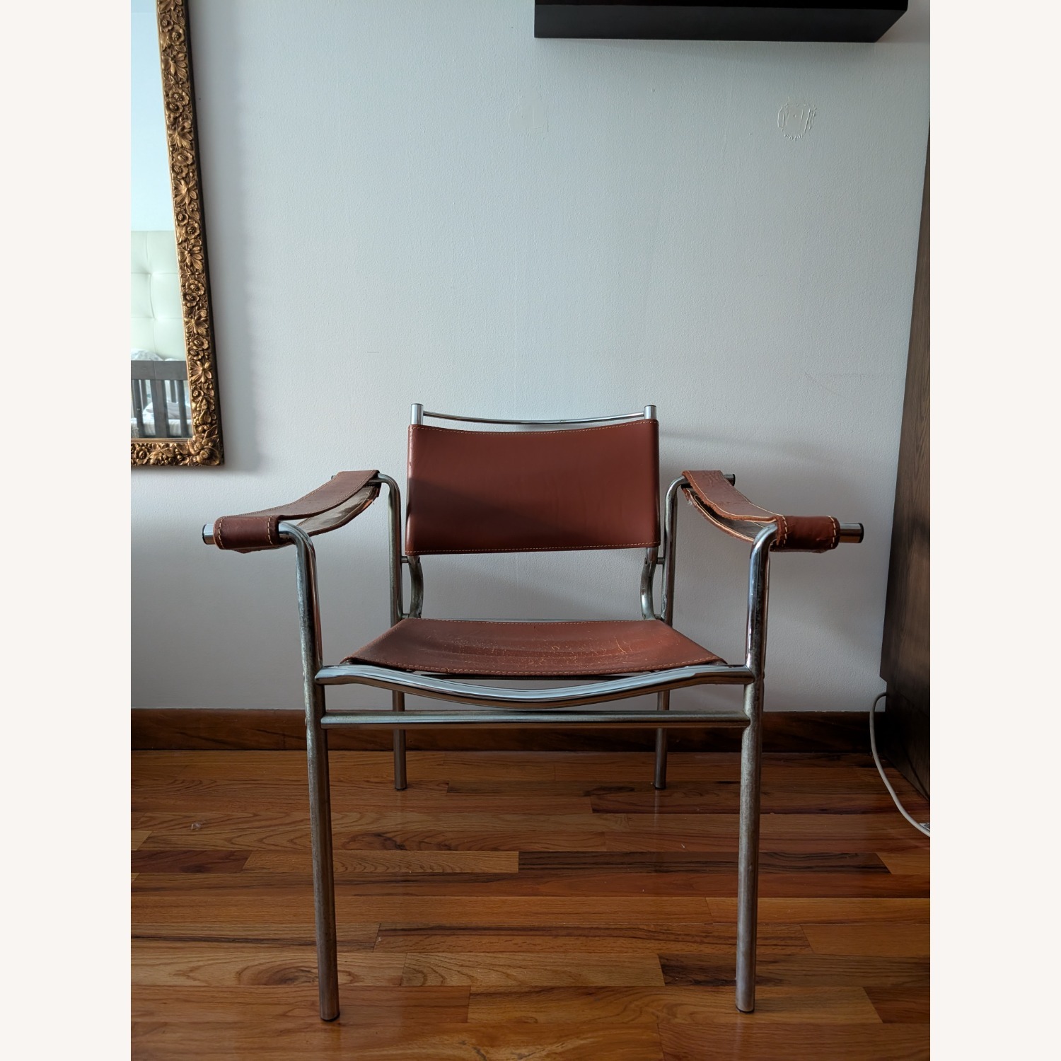 Vintage/Antique Dark Brown Accent Chair - image-1
