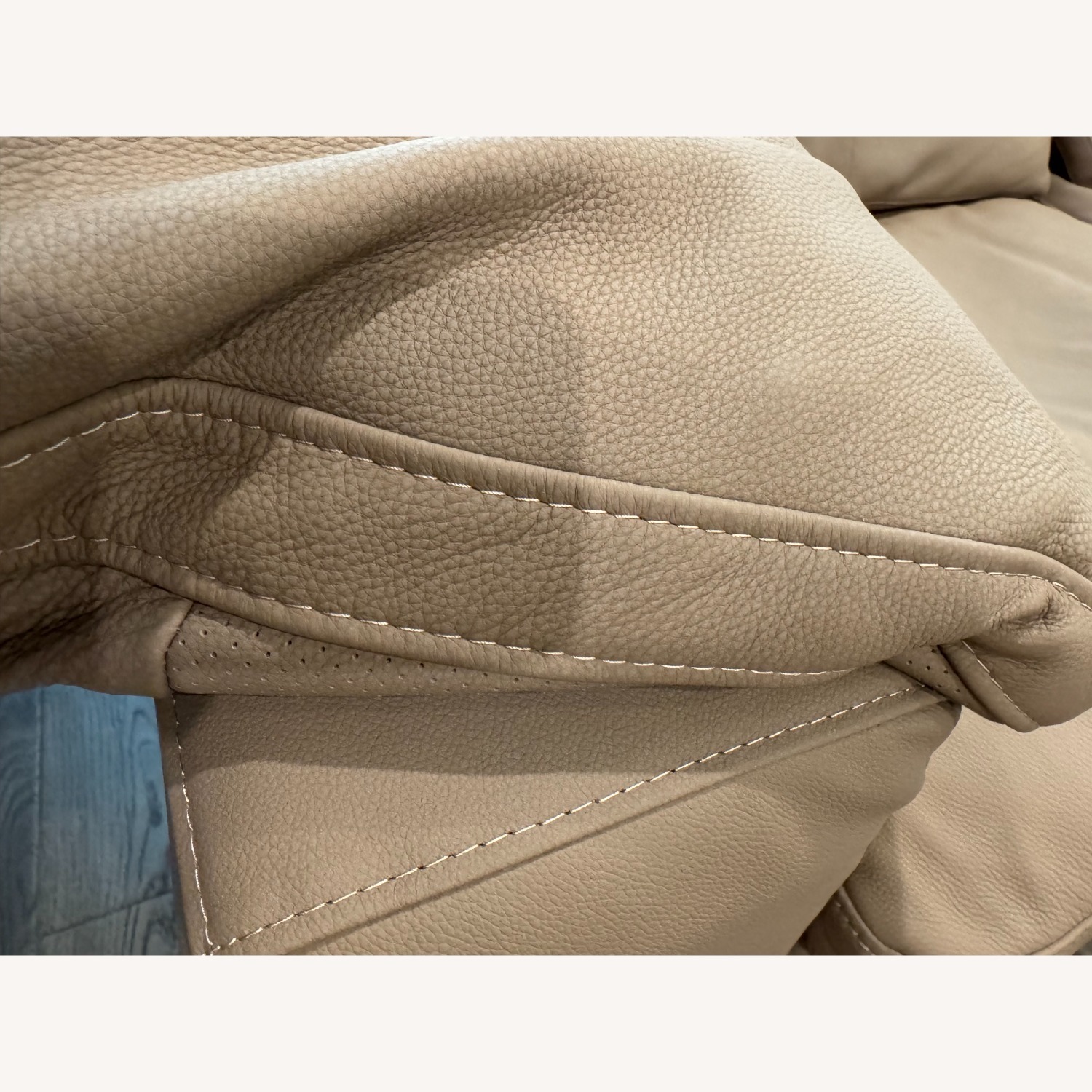 Living Spaces Leather 3pc Sectional - image-5