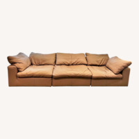 Living Spaces Leather 3pc Sectional