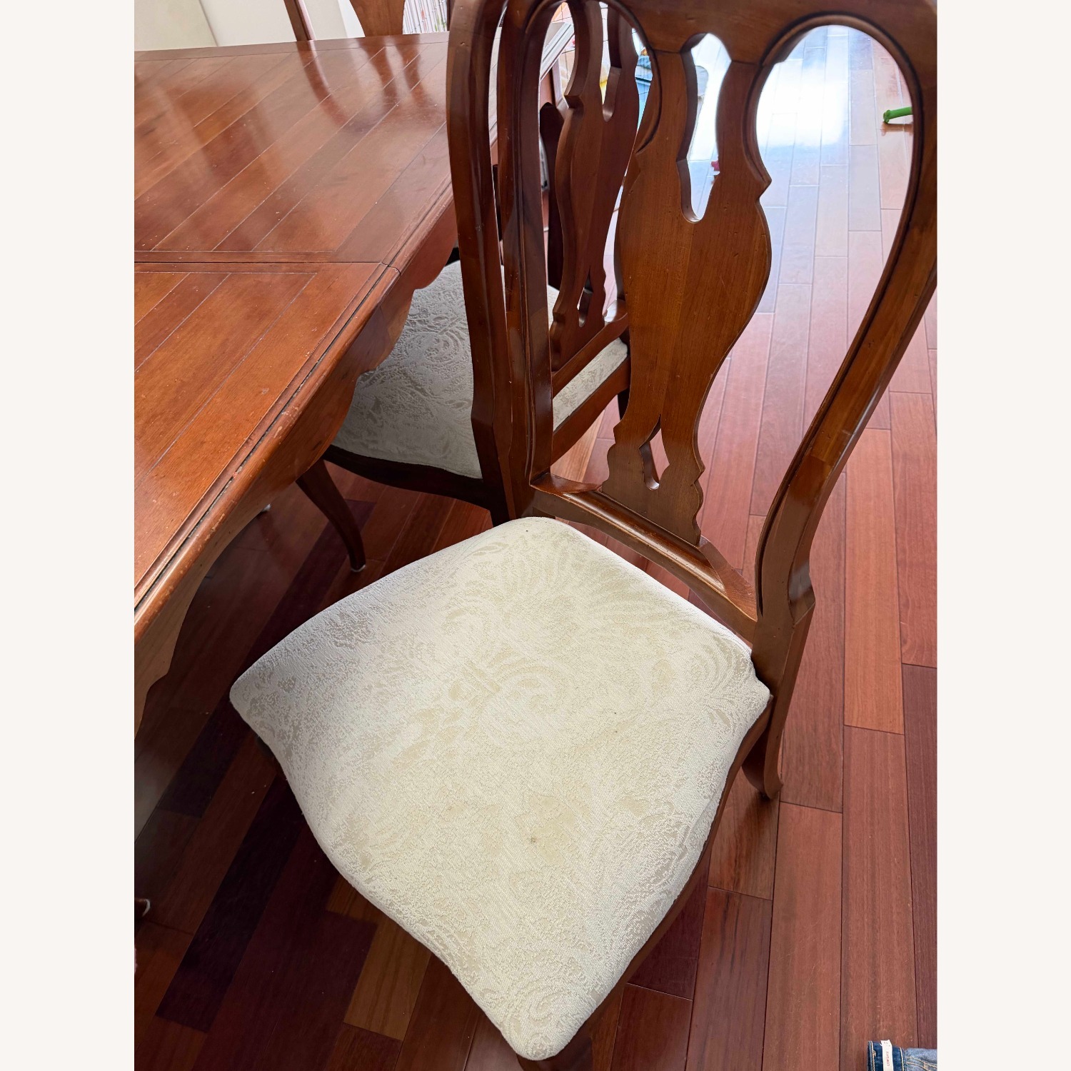 Ethan Allen Dark Brown Wood Dining Table Set - image-3