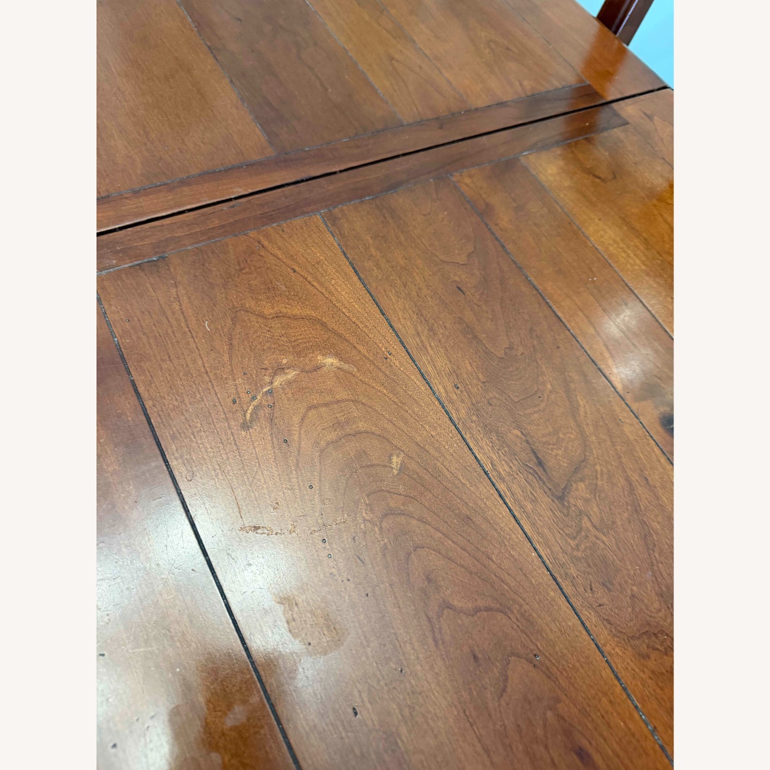 Ethan Allen Dark Brown Wood Dining Table Set - image-4