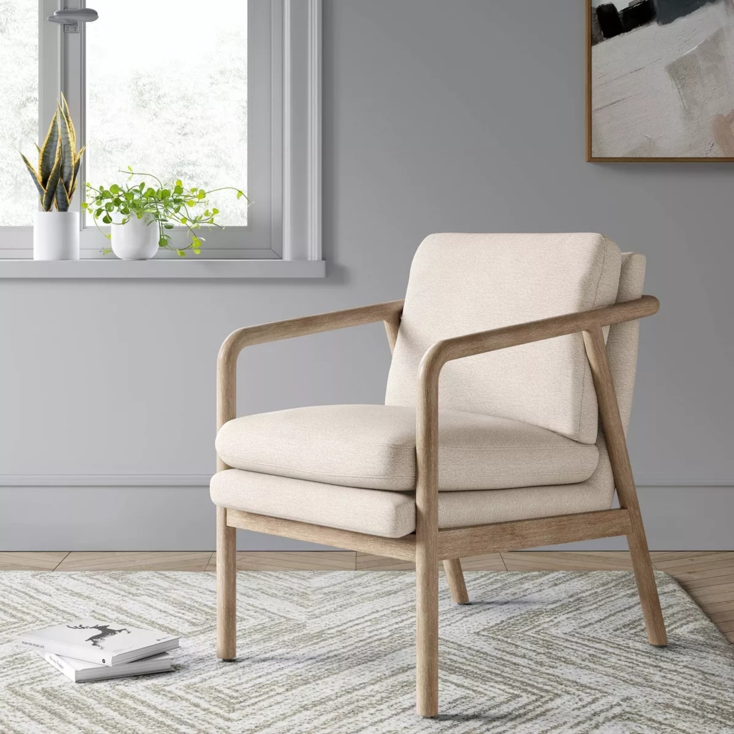 Target Threshold Natural Wood Armchair - image-7
