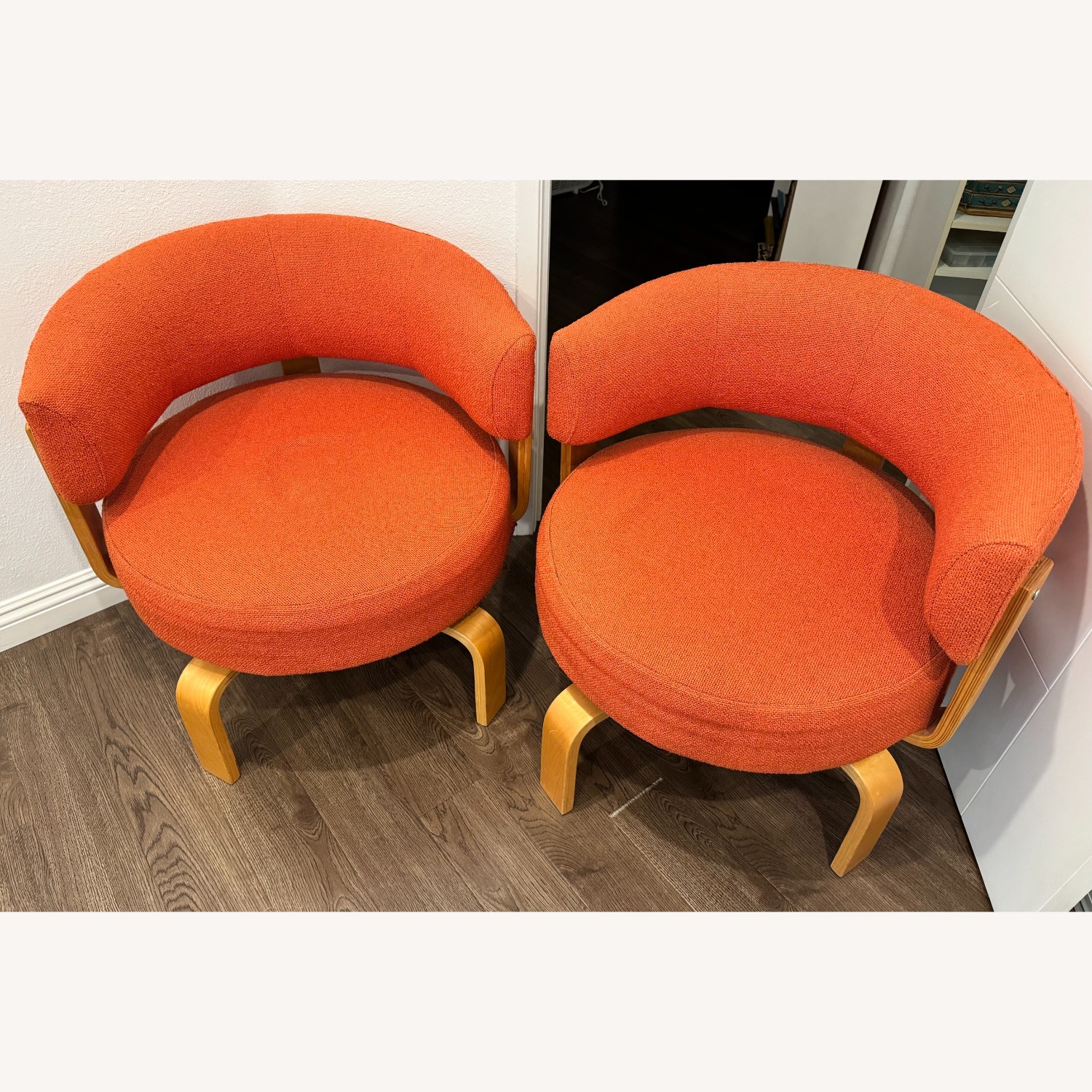 2 Vintage IKEA FRIDENE Swivel Chairs - image-1